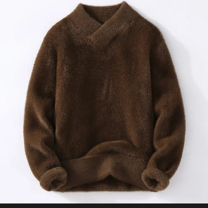 Korean style men's warm sweater V-neck