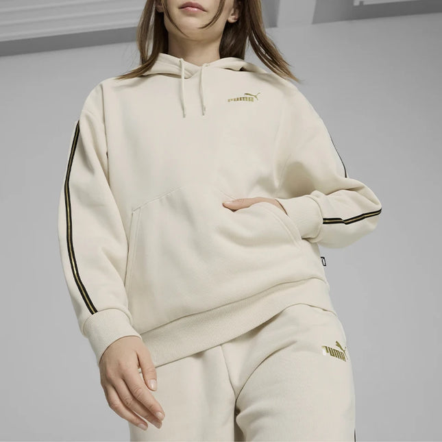 PUMA Genuine Fall/Winter New Women's Fleece Patchwork Hoodie