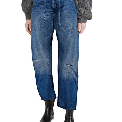 Women Retro Sle Cotton Fabric Mid-Rise