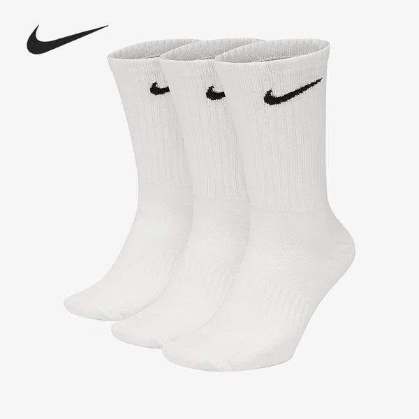 Nike Men's and Women's Couple Breathable Sports Training Mid-Calf Socks Three Pairs