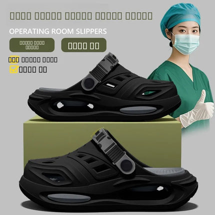 Men's Arch Support Hole Hole oes Summer Outdoor Wear Long Standing Not Tired Foot Anti-Slip Deodorant Slippers