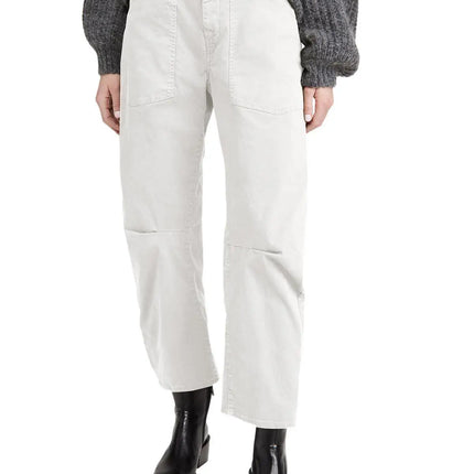 Women Retro Sle Cotton Fabric Mid-Rise