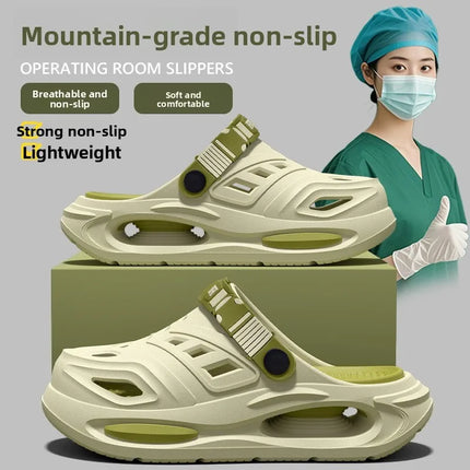 Men's Arch Support Hole Hole oes Summer Outdoor Wear Long Standing Not Tired Foot Anti-Slip Deodorant Slippers