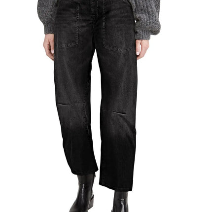 Women Retro Sle Cotton Fabric Mid-Rise