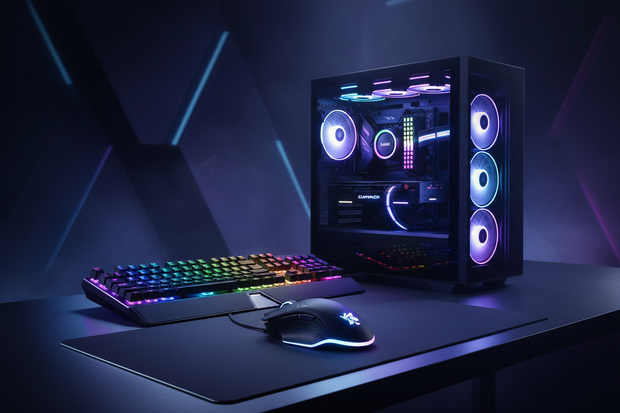 create image ad for Gaming Items.
like muse and keyboard, lian-li case. 